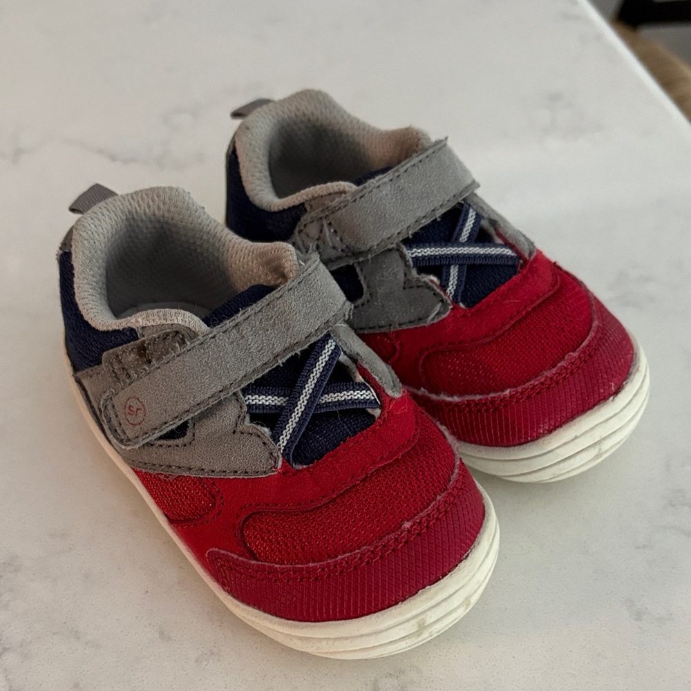 Munchkin by Stride Rite Red, blue, and gray Kids Sneakers